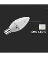 B15 4,5W LED kaarslamp - Samsung LED chip, 470lm, vervangt 40W