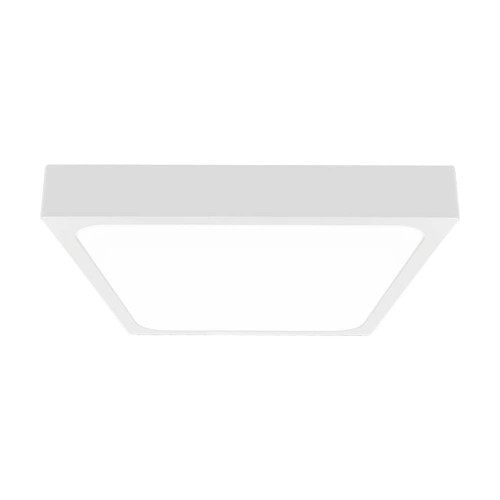 24W LED sensorlamp, vierkant - IP44, 30x30cm, witte rand, 4000K, ingebouwde microgolfsensor
