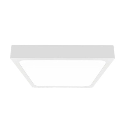 24W LED sensorlamp, vierkant - IP44, 30x30cm, witte rand, 4000K, ingebouwde microgolfsensor