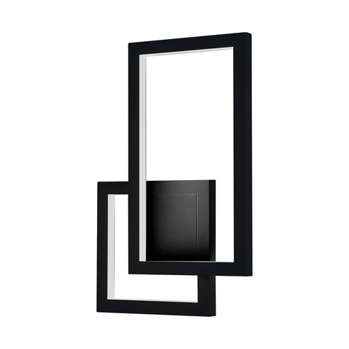 20W LED wandlamp - Zwart, geometrisch design, 3000K, IP20, 2660lm