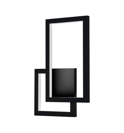 20W LED wandlamp - Zwart, geometrisch design, 3000K, IP20, 2660lm