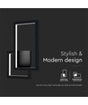 20W LED wandlamp - Zwart, geometrisch design, 3000K, IP20, 2660lm
