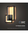 20W LED wandlamp - Zwart, geometrisch design, 3000K, IP20, 2660lm
