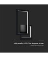 20W LED wandlamp - Zwart, geometrisch design, 3000K, IP20, 2660lm