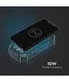 30.000mAh Solar Powerbank met draadloos opladen, 20W - Zwart, 111Wh, aluminium, USB-C PD, zonnepaneel