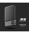 10000mAh draadloze magnetische powerbank, 20W - Ultra-dun, aluminium, MagSafe, digitaal display, space grey