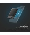 10000mAh draadloze magnetische powerbank, 20W - Ultra-dun, aluminium, MagSafe, digitaal display, space grey