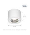 CHLOE AR111 GU10 AR111 plafondlamp - Rond wit, verstelbaar