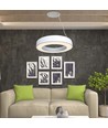 60cm 50W LED designer hanglamp, dimbaar - 4000K, 6100lm, wit, Triac dimbaar