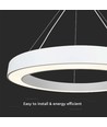 90W LED designer hanglamp, dimbaar - 11000lm, 360°, 4000K, Triac fase afsnijding, SMD LED