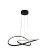 20W Ø50cm circulaire LED pendel - 130lm/W, zwart, 3000K, modern design