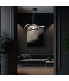 20W Ø50cm circulaire LED pendel - 130lm/W, zwart, 3000K, modern design