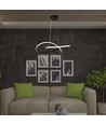 20W Ø50cm circulaire LED pendel - 130lm/W, zwart, 3000K, modern design
