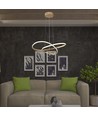 20W LED pendel, goud - Ø50cm, 130lm/W, 3000K, modern circulair design