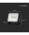 30W LED breedstraler, Samsung LED chip - IP65, zwart, 3000K, PRO-Series, buiten
