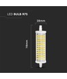 R7S 118mm / 18W LED lamp - 360 graden, keramisch, vervangt 150W