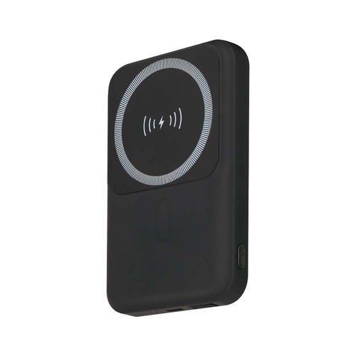 10000mAh magnetische draadloze powerbank, 20W - Zwart, incl. metalen ring