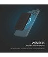 10000mAh magnetische draadloze powerbank, 20W - Zwart, incl. metalen ring