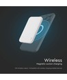 10000mAh magnetische draadloze powerbank, 20W - MagSafe, PD snelladen, LED indicator, wit
