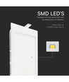 6W Vierkant LED inbouwpaneel - 490lm, 6400K, Gat: 11x11 cm, Afm: 12x12 cm, flicker free