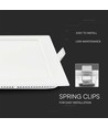 6W Vierkant LED inbouwpaneel - 490lm, 6400K, Gat: 11x11 cm, Afm: 12x12 cm, flicker free
