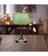 1,5W LED tafellamp, 3-in-1 - Chroom/Lichtgroen, touch dimbaar, oplaadbaar, USB-C, Ø14x28 cm