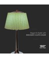 1,5W LED tafellamp, 3-in-1 - Chroom/Lichtgroen, touch dimbaar, oplaadbaar, USB-C, Ø14x28 cm