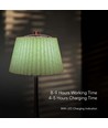 1,5W LED tafellamp, 3-in-1 - Chroom/Lichtgroen, touch dimbaar, oplaadbaar, USB-C, Ø14x28 cm