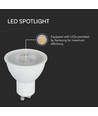 6W GU10 LED lamp - 445lm, 38°, Samsung LED chip, vervangt 60W