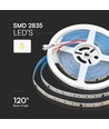 120 VT-2835 LED-looplichtstrip 10W/m - 24V, 3000K, IP20, koppelbaar, 10 m/rol, prijs per meter