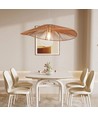 E27 designer pendelophanging met henneptouw - 60cm, bruin, IP20, zonder lichtbron