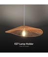 E27 designer pendelophanging met henneptouw - 60cm, bruin, IP20, zonder lichtbron