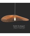 E27 Designer pendelophanging in touw - 1 meter, max 40W, IP20, Ø80cm, 2 jaar garantie