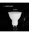 VT-247 spotlicht 6W GU10 - kunststof, 3000K, 110°, 3 stuks per verpakking
