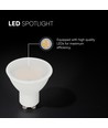 GU10 10W LED spot - 1000lm, 110 graden, Samsung LED chip, mat glas