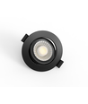 10x 7W low profile inbouwspot RA96 - DimToWarm+CCT, Gat: Ø6,8 cm, zwarte rand, dimbaar