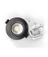 10x 7W low profile inbouwspot RA96 - DimToWarm+CCT, Gat: Ø6,8 cm, zwarte rand, dimbaar