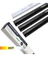 Zwart Troldtekt CCT LED Railsysteem 3x60 cm - Vlak verzonken, Akustilight incl. bedrading en driver