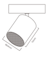 Bluetooth speaker voor 3-fase rails - Wit, 10W