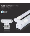 120 cm 2x18W T8 LED dubbelarmatuur - Samsung chip, incl. LED buis