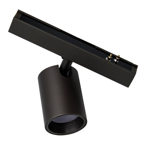 Magnetische Mini LED railspot - Antraciet, 1W, Geschikt voor PicoTrack 2 rails, RA92, 12V