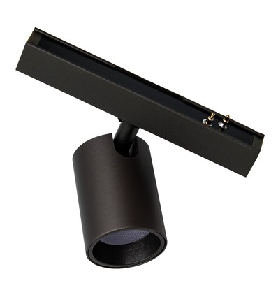 Magnetische Mini LED railspot - Antraciet, 1W, Geschikt voor PicoTrack 2 rails, RA92, 12V