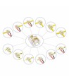 LED strip multi-connector - 8mm, enkelkleurig, IP20, 5V-24V