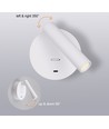 LEDlife witte leeslamp - 2,5W, RA90, voor wandmontage