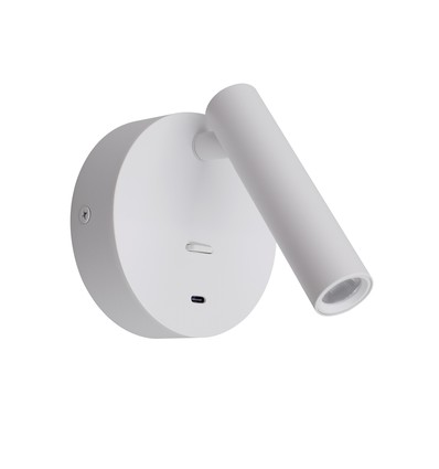 LEDlife witte leeslamp - 2,5W, RA90, voor wandmontage