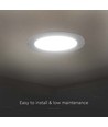 24W Ø29,6cm rond backlit LED inbouwpanel - 110lm/W, Gat: Ø28 cm, Afmetingen: Ø29,6 cm