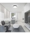 36W LED plafondlamp - 106lm/W, IP44, Ø35cm, zwarte rand, incl. lichtbron