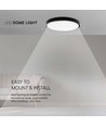 36W LED plafondlamp - 106lm/W, IP44, Ø35cm, zwarte rand, incl. lichtbron
