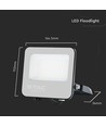 30W LED breedstraler - 185lm/W, IP65, Samsung LED chip, koud wit, zwarte behuizing, buiten
