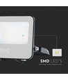 30W LED breedstraler - 185lm/W, IP65, Samsung LED chip, koud wit, zwarte behuizing, buiten